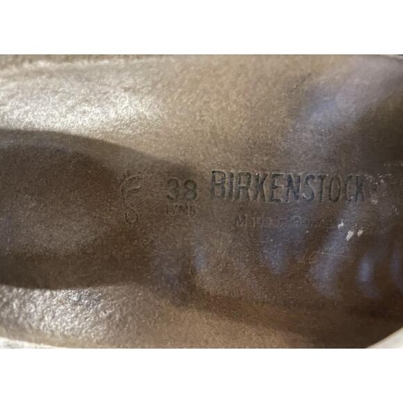 Birkenstock Shoes Womens Size 38 White Leather Sandals Cutout Buckle Germany‎ - Picture 4 of 6